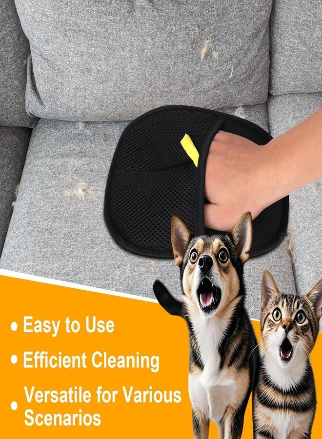 BELOXY Pet Hair Removal Gloves, Static-Enhanced Pet Hair Removal Mitt, Reusable Grooming Mitt Cleaning Glove for Furniture, Carpets, Car Seats & Gentle Massage for Dogs Cats (23.5x18cm) (Multi) - Image 3